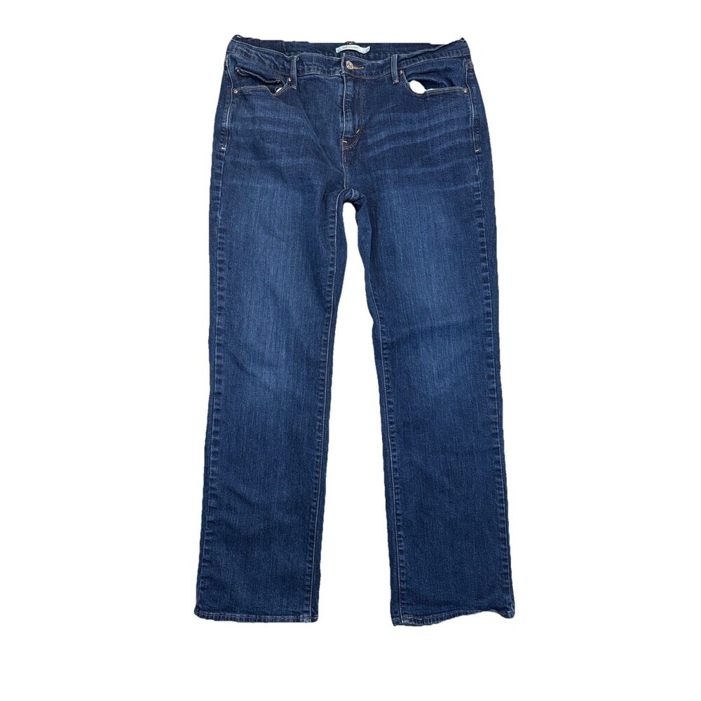 Levi’s 505 Women’s Straight Leg Jeans Sz 14 Mid-Rise Blue Denim Casual